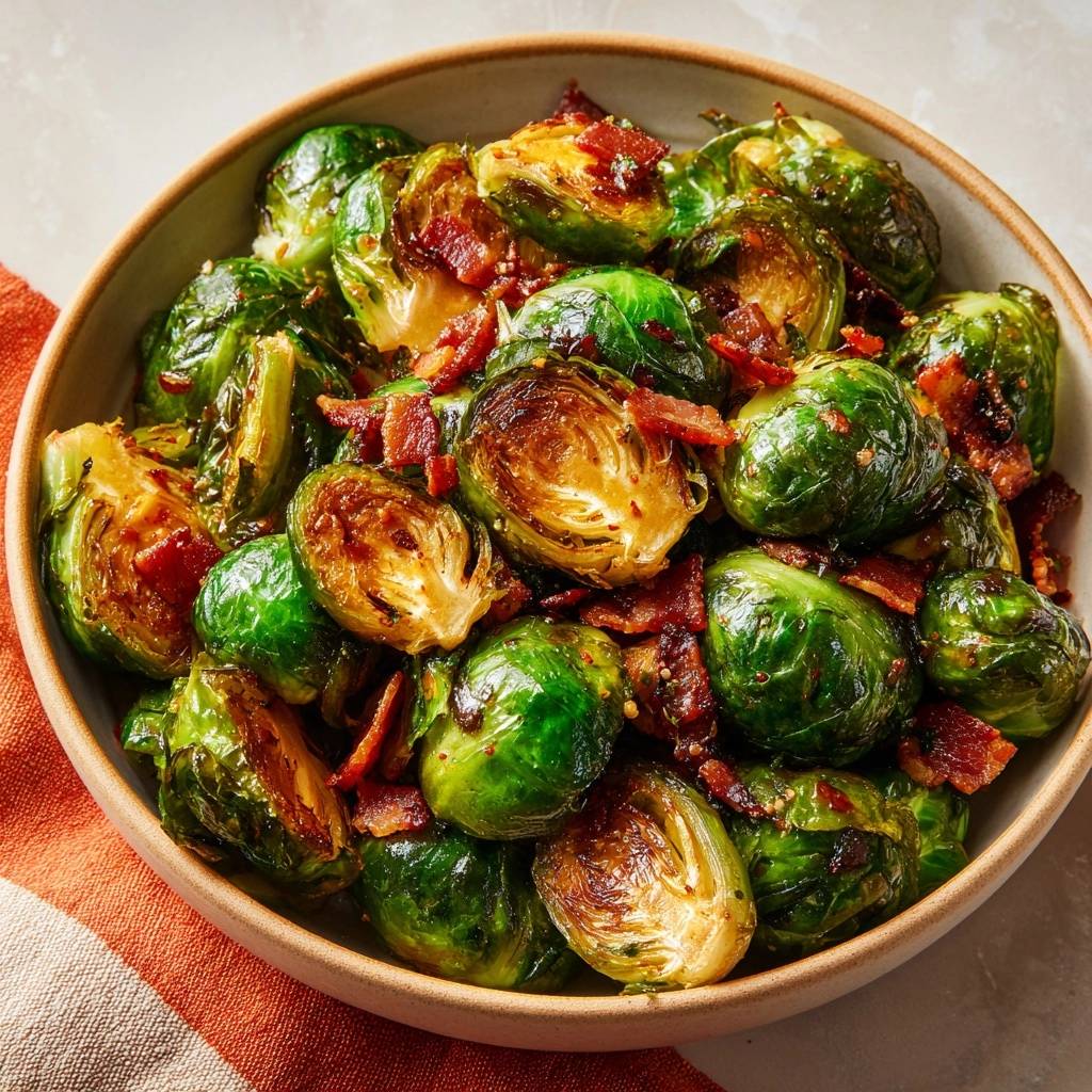 High-Heat Secrets for Caramelized Bacon Brussels Sprouts